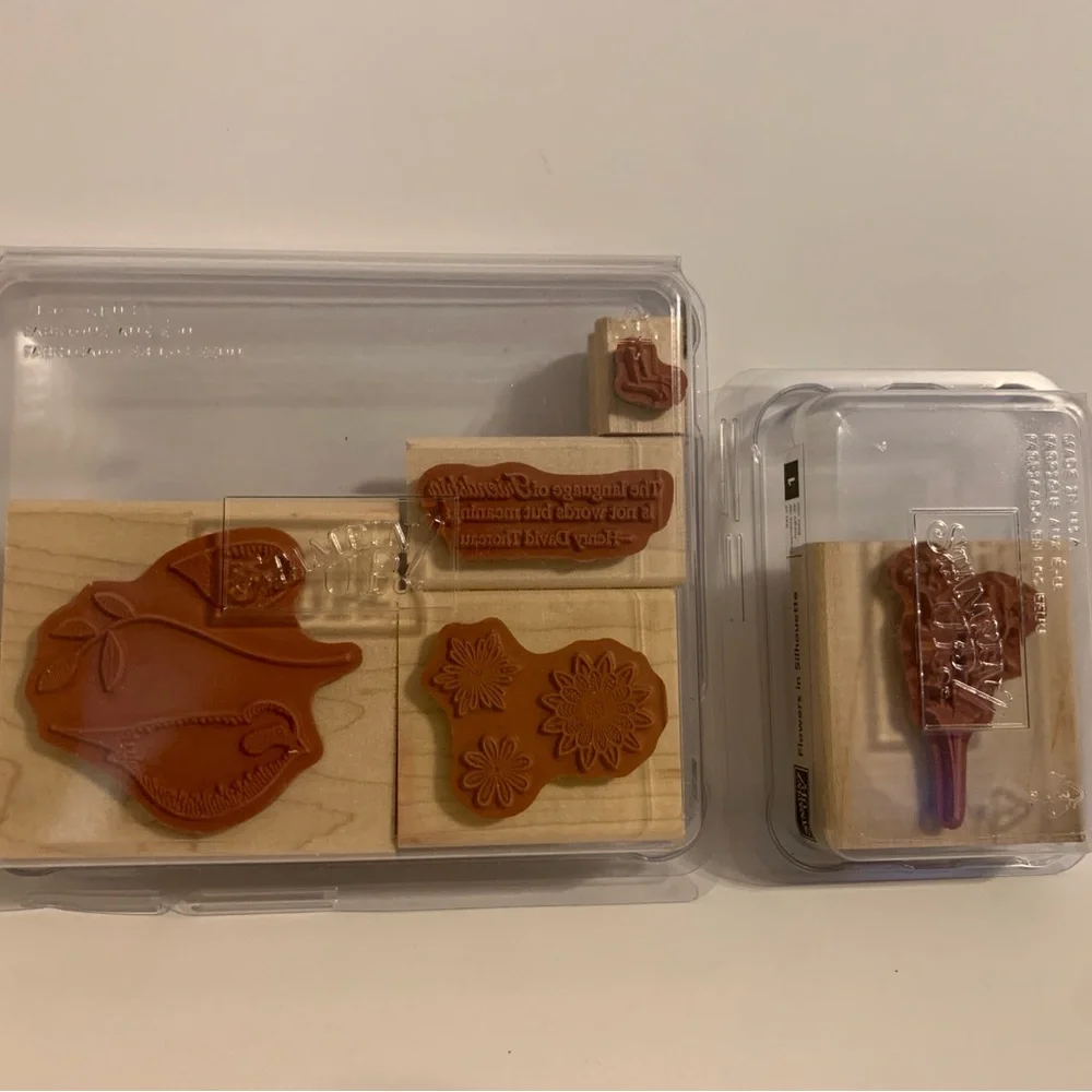 “Stamp n Up” 6 NEW Sets of 34 Red Rubber Wood Base stamps for Scrapbooking - Picture 8 of 16